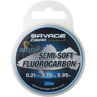 Fir Fluorocarbon SAVAGE GEAR Semi Soft Sea Bass 0.29mm, 30m, 4.79kg, transparent