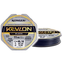 Fir Textil Konger Rigging Line Kevlon X4 Black 0.18mm, 17.3kg, 10m Fir Textil Konger Rigging Line Kevlon X4 Black 0.18mm, 17.3kg, 10m
