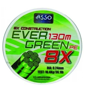 Fir ASSO Evergreen PE 8X Verde 0.58mm 130m 81.80 kg