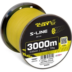 Fir Textil BLACK CAT S-Line Yellow, 3000m, 0.55mm, 70kg/154lb