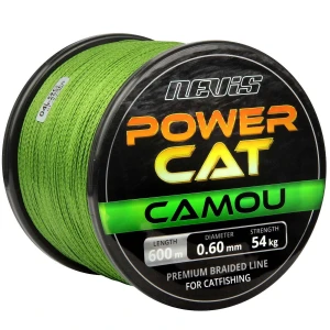 Fir Textil NEVIS Powercat, Camou Green, 600m, 0.45mm, 42.50kg