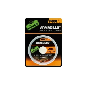 FIR TEXTIL FOX EDGES ARMADILLO SHOCK AND SNAG LEADER CAMO 40Lbs 20M FIR TEXTIL FOX EDGES ARMADILLO SHOCK AND SNAG LEADER CAMO 40Lbs 20M