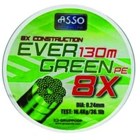 Fir, ASSO, Evergreen, PE, 8X, Verde, 0.15mm, 130m, 608080002, Fire Textile Inaintas, Fire Textile Inaintas Asso, Asso
