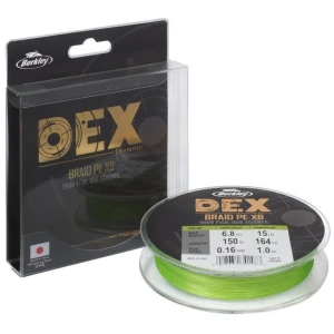 Fir BERKLEY DEX Braid X8, Chartreuse, 12.9kg, 0.14mm, 3000m