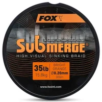 Fir Textil Fox Submerge Sinking Braid, Orange, 20.4kg, 45lbs, 0.25mm, 300m