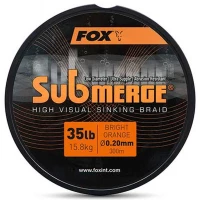 Fir Textil Fox Submerge Sinking Braid, Orange, 29.5kg, 65lbs, 0.38mm, 300m