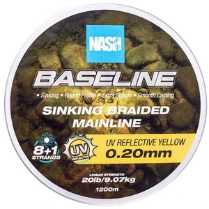 Fir Textil Nash Baseline Sinking Braid, UV Yellow, 13.6kg, 30lbs, 0.28mm, 600m Fir Textil Nash Baseline Sinking Braid, UV Yellow, 13.6kg, 30lbs, 0.28mm, 600m