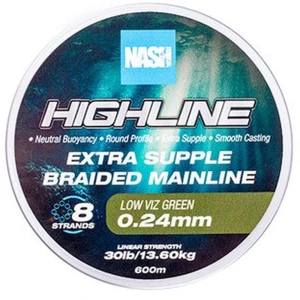 Fir Textil Nash Extra Supple Braid, Low Viz Green, 13.60kg, 30lbs, 0.24mm, 600m