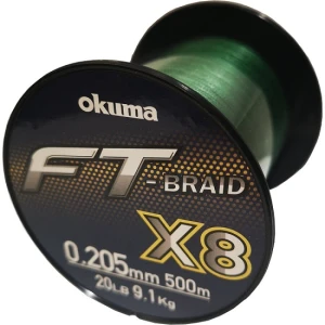 Fir Textil Okuma FT Braid X8 Green 500m 0.20mm 9.10kg