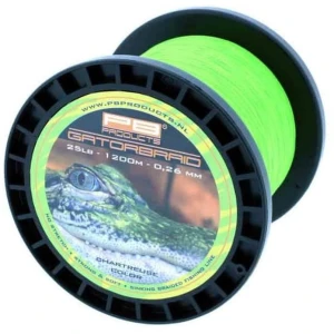 Fir Textil PB Products Gator Braid, Yellow, 11.33kg, 25lbs, 0.26mm, 1200m