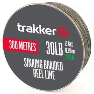 Fir Textil TRAKKER Sinking Braid Reel Line, Green, 0.49mm, 80lb/36.30kg, 300m