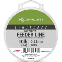 Fir Monofilament KORUM Limitless Low Stretch Feeder Line, 4.5kg, 0.28mm, 300m