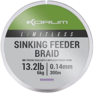 Fir Textil KORUM Limitless Sinking Feeder Braid, 6kg, 0.14mm, 300m