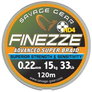 FIR TEXTIL SAVAGE GEAR FINEZZE YELLOW 008MM/4,5KG 120M
