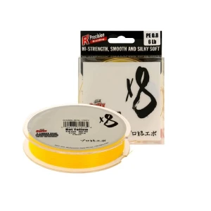 FIR TEXTIL SUFIX CARRIER BRAID X8 HOT YELLOW 135M 0.18MM FIR TEXTIL SUFIX CARRIER BRAID X8 HOT YELLOW 135M 0.18MM