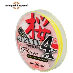 Fir Sakura Sensibraid 4X 0,08mm 150m Chartreuse