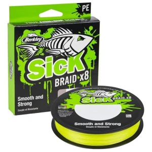 Fir Textil Berkley Sick Braid, HV Yellow, 150m, 0.08mm, 6kg Fir Textil Berkley Sick Braid, HV Yellow, 150m, 0.08mm, 6kg