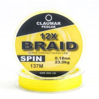 Fir Textil Claumar Pescar Spin 12x Super Braid Strong 137m 11.00kg 0.12mm