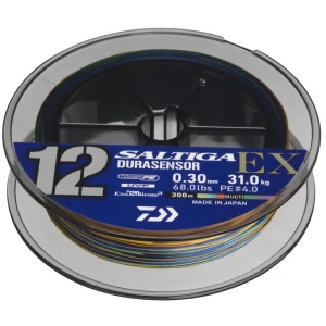 Fir Textil DAIWA Saltiga Durasensor X12 EX+SI3 Multicolor, 0.35mm, 300m, 45kg