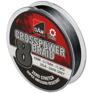 Fir Textil DAM CrossPower 8x Dark Grey, 0.17mm, 11.3kg, 300m Fir Textil DAM CrossPower 8x Dark Grey, 0.17mm, 11.3kg, 300m
