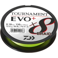 Fir Textil Daiwa Tournament 8x Braid Evo+ Chartreuse, 135m, 0.10mm, 6.7kg