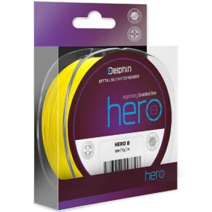Fir Textil Delphin HERO 8 Galben Fluo, 0.20mm, 14.10kg, 300m