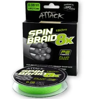 Fir Textil Formax Attack Spinbraid 8x, Fluo Green, 6.92kg, 0.10mm, 150m