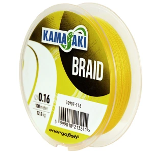 Fir Textil KAMASAKI Braid Yellow, 0.10mm, 7.6kg, 100m