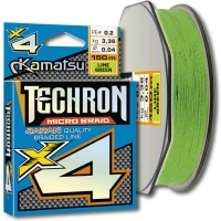 Fir Textil KAMATSU Techron Micro Braid X4, Lime Green, 0.08mm, 4.84kg, 150m 