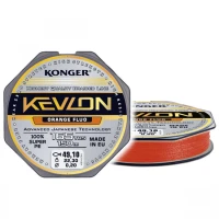 Fir Textil Konger Kevlon X4 Orange Fluo 0.16mm, 15.9kg, 150m