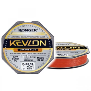 Fir Textil Konger Kevlon X4 Orange Fluo 0.18mm, 17.3kg, 150m Fir Textil Konger Kevlon X4 Orange Fluo 0.18mm, 17.3kg, 150m