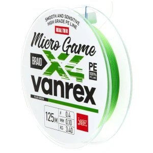 Fir Textil Lucky John Vanrex Micro Game X4 Braid Fluo Green, 125m, 0.06mm, 2kg
