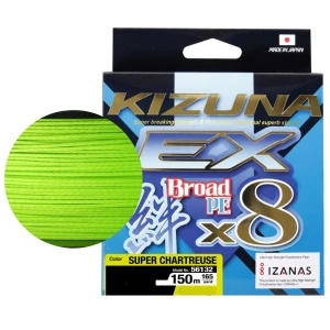 Fir Textil OWNER Kizuna EX X8 Broad, Super Chartreuse, 0.19mm, 13.10kg, 150m