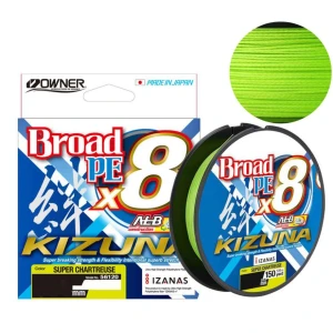 Fir Textil Owner Kizuna X8 Broad, 6.70kg, 0.13mm, Chartreuse, 135m