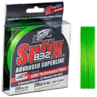 Fir Textil Sufix 832 Neon Lime, 120m, 0.08mm, 4.60kg/10lbs