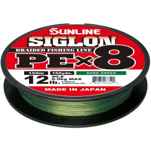 Fir Textil SUNLINE Siglon PE X8, Dark Green, 0.132mm, 4.5kg, 150m Fir Textil SUNLINE Siglon PE X8, Dark Green, 0.132mm, 4.5kg, 150m