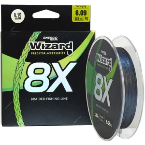 Fir Textil WIZARD 8X, Dark Grey, 135m, 0.10mm, 6.09kg