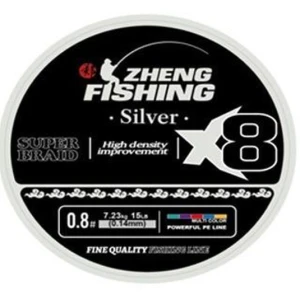 Fir Textil ZHENG FISHING PE LINE X8 Silver, 7.23kg, 0.14mm, 150m