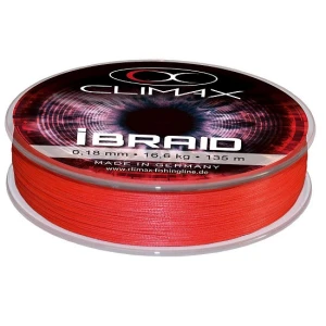 Fir textil Climax iBRAID FLUO RED 135m 0.40mm 38.0kg Fir textil Climax iBRAID FLUO RED 135m 0.40mm 38.0kg