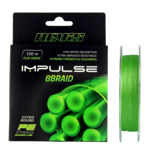 Fir textil impletit Nevis Impulse 8Braid Fluo Green 100m 0.16mm 11.60kg Fir textil impletit Nevis Impulse 8Braid Fluo Green 100m 0.16mm 11.60kg
