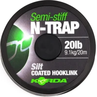 Fir Textil Cu Camasa Korda N-trap Semi Stiff, Gravel Brown, 15lbs, 20m