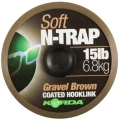 Fir Textil cu Camasa KORDA N-Trap Soft Coated, Gravel Brown, 30lbs, 20m