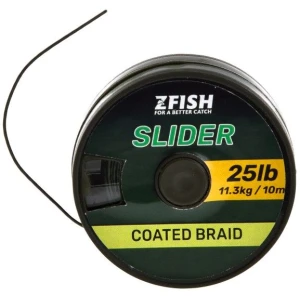 Fir Textil cu Camasa Zfish Slider Coated Braid, Olive Green, 9kg, 20lb, 10m