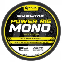 Fir Monofilament Nytro Sublime Power Rig Mono Transparent, 100m, 0.11mm, 1.0kg