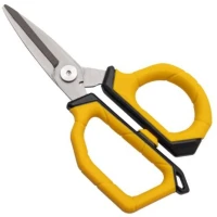 Foarfeca Black Cat HD Braid Scissors, Black-Yellow, 15cm