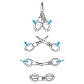 Foarfeca Pliabila pentru Fir Textil si Inele Despicate Spro Freestyle Folding Action Pliers Foarfeca Pliabila pentru Fir Textil si Inele Despicate Spro Freestyle Folding Action Pliers