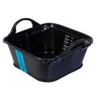 Bac Patrat Eva Rive Cu Manere Si Scala Masurare, 25x25x12cm