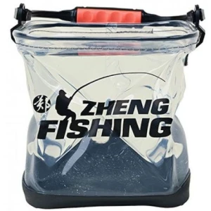 Bac Pliabil Zheng Fishing, Transparent, 5L, 20x20x20cm Bac Pliabil Zheng Fishing, Transparent, 5L, 20x20x20cm