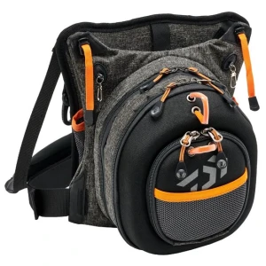 GEANTA  DAIWA CHEST PACK NOIR PORTOCALIU GEANTA  DAIWA CHEST PACK NOIR PORTOCALIU