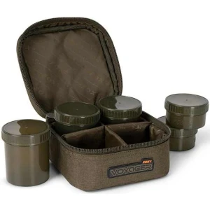Geanta Fox Voyager 6 Pot Hookbait Case, Kaki, 17x17x10cm Geanta Fox Voyager 6 Pot Hookbait Case, Kaki, 17x17x10cm